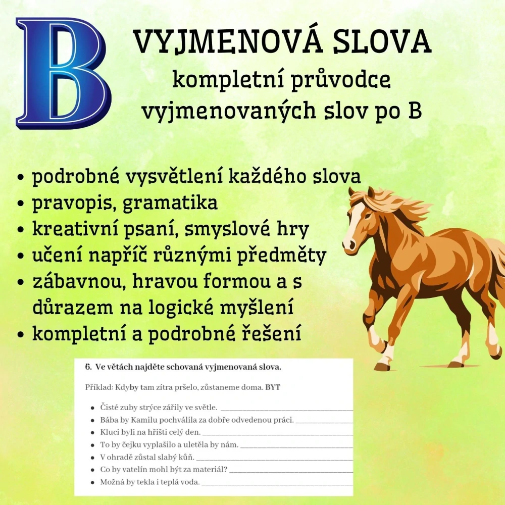 Vyjmenovaná slova po B: Kompletní průvodce