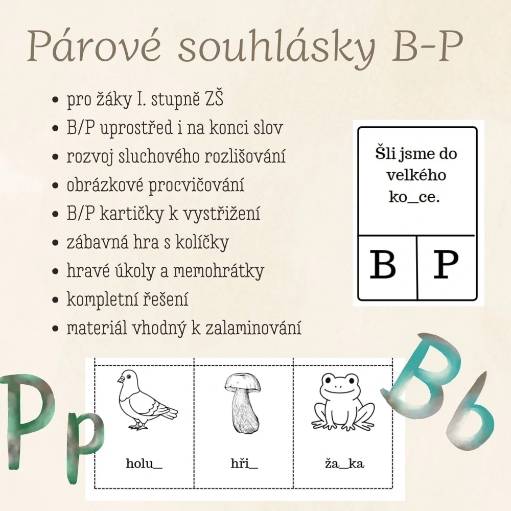Párové souhlásky B/P