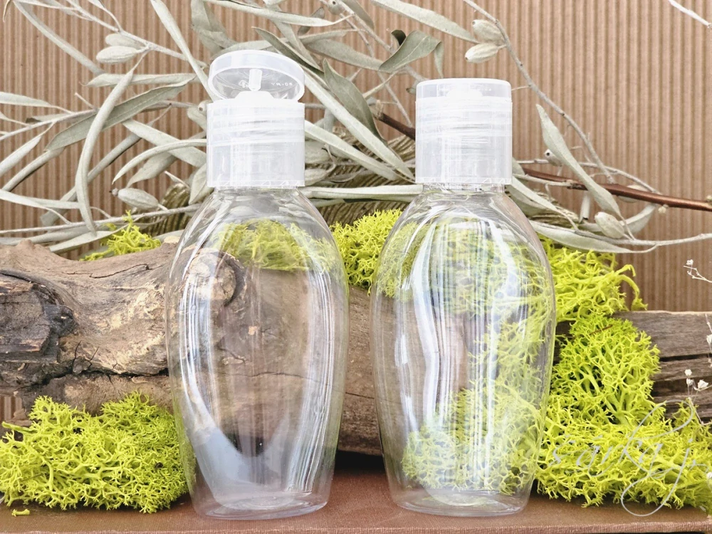 lahvička oválná uzávěr flip-top, 50 ml