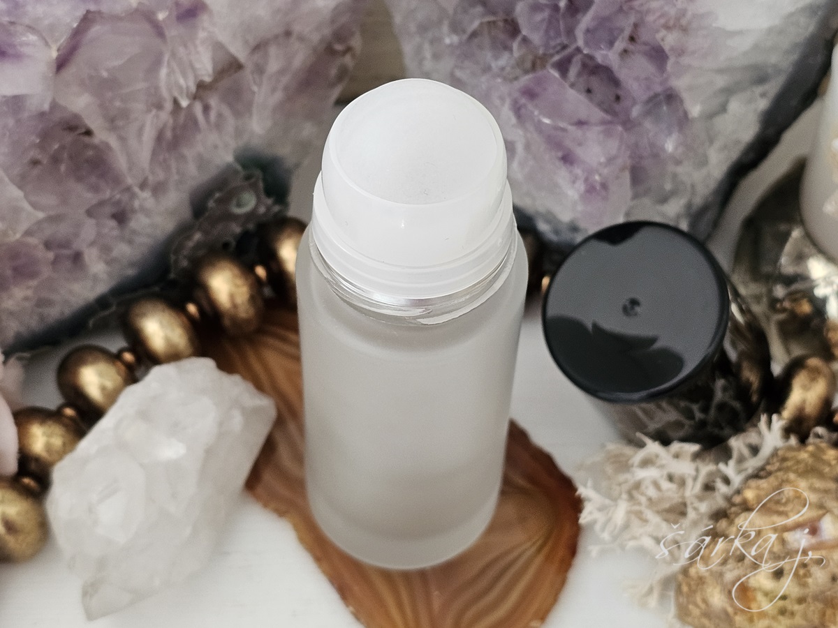 skleněný roll-on na tekuté deodoranty 50 ml