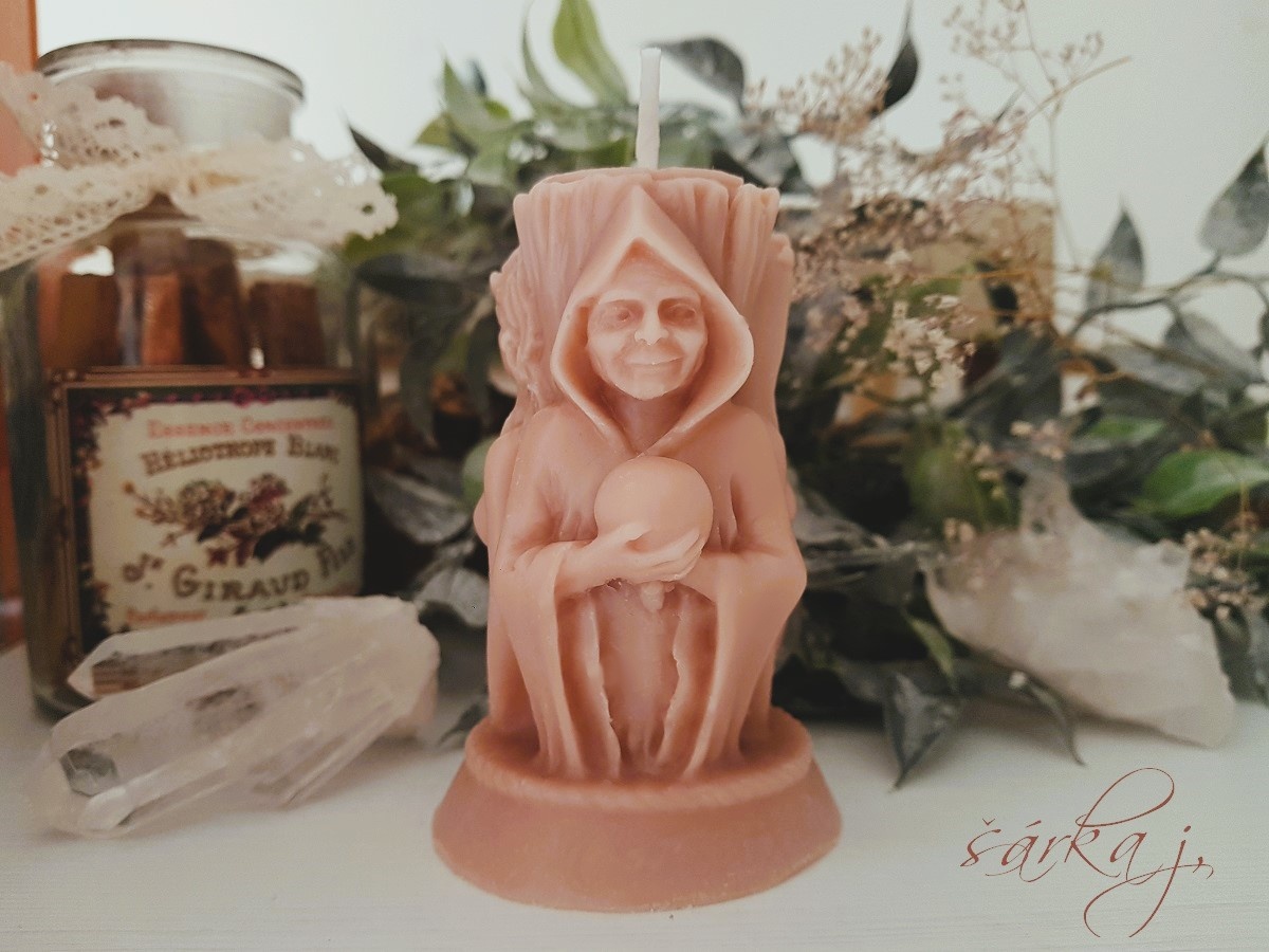 sójová svíčka - dívka, matka, stařena