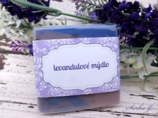 kosmetické etikety bez popisu - přelep, design LAVANDER, vyprodáno