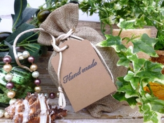 dárková visačka Kraft - Hand made