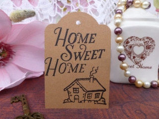 informační - dekorační visačka - sweet home