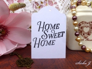 informační - dekorační visačka - sweet home