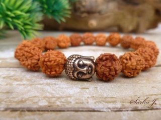 náramek se sílou přírody - Rudraksha : Buddha