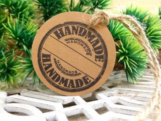 visačka, info kartička - HAND MADE