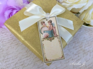 dárkové kartičky - FLORENTINE > varianta 8.7 x 4 cm