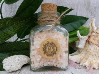 samolepící etikety - KOLEČKO Kraft - 100% hand made