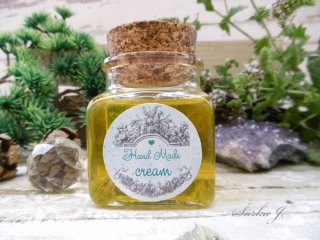 samolepicí etiketa - hand made cream