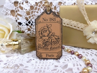 dárková Kraft visačka - PARFUM NATUREL Paris