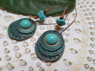 náušnice AZURE Boho style