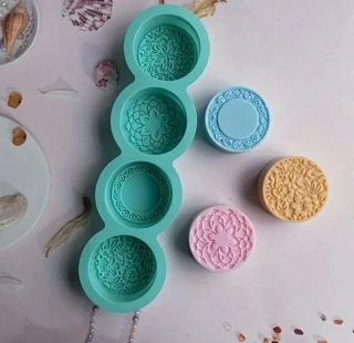 silikonová forma kolečka s ornamenty
