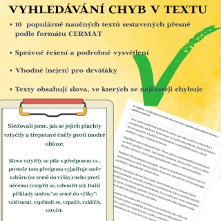 Hledání pravopisných chyb v textu: Příprava nejen na přijímací zkoušky