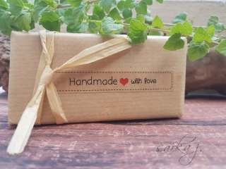 samolepka handmade ♥ with love