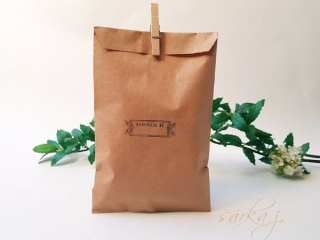 papírový Kraft pytlíček - handmade by