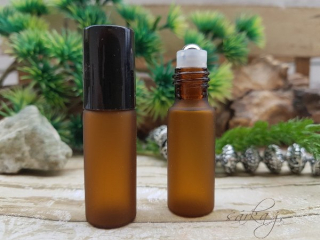 skleněný roll-on, hnědý matný, 5 ml